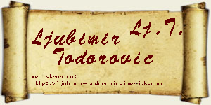 Ljubimir Todorović vizit kartica